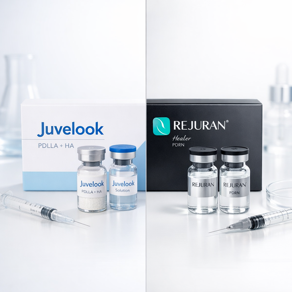 Perbandingan Juvelook vs Rejuran skin booster Korea di Skinex Clinic Bintaro