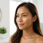 Wanita Indonesia tanpa hijab dengan kulit wajah glowing, sehat, dan elastis setelah perawatan skin booster Juvelook di klinik estetika