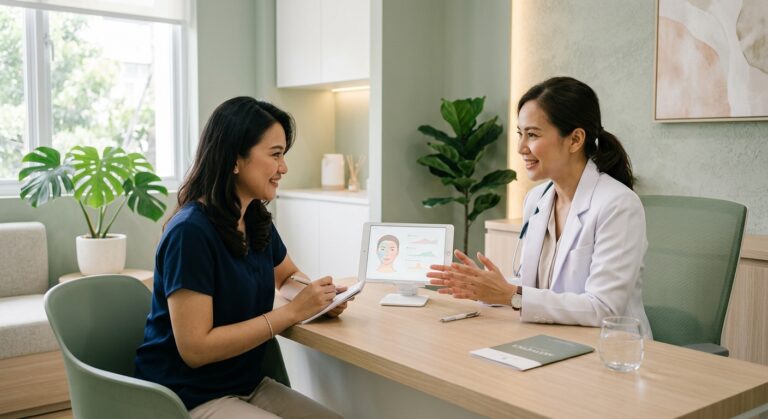 Konsultasi dengan dokter di Skinex Clinic untuk menentukan treatment yang tepat sesuai kondisi kulit