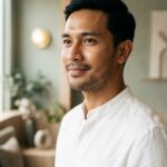 Pria Indonesia dengan kulit wajah sehat, lembap, dan bercahaya setelah perawatan Remee Injection skin booster di klinik estetika