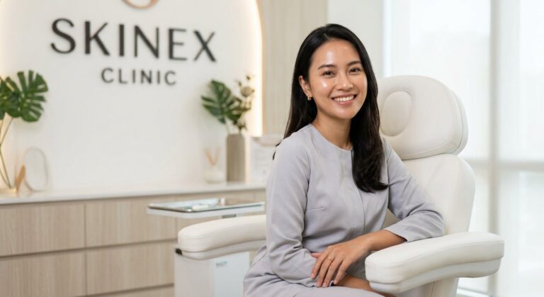 Wanita Indonesia setelah exosome treatment di Skinex Clinic Bintaro