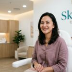 Wanita Indonesia dengan wajah V-shape setelah tarik benang di Skinex Clinic Bintaro
