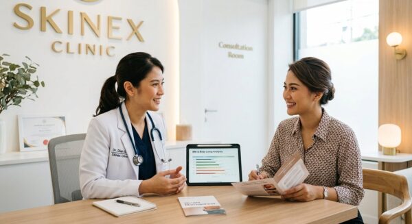 Konsultasi program penurunan berat badan Ozempic semaglutide di Skinex Clinic Bintaro