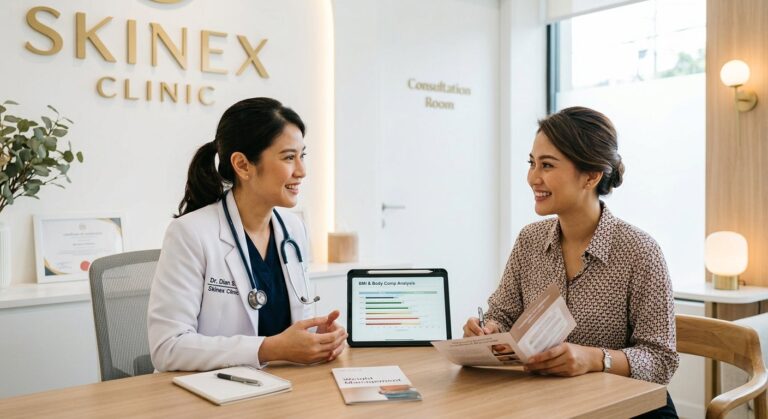 Konsultasi program penurunan berat badan Ozempic semaglutide di Skinex Clinic Bintaro